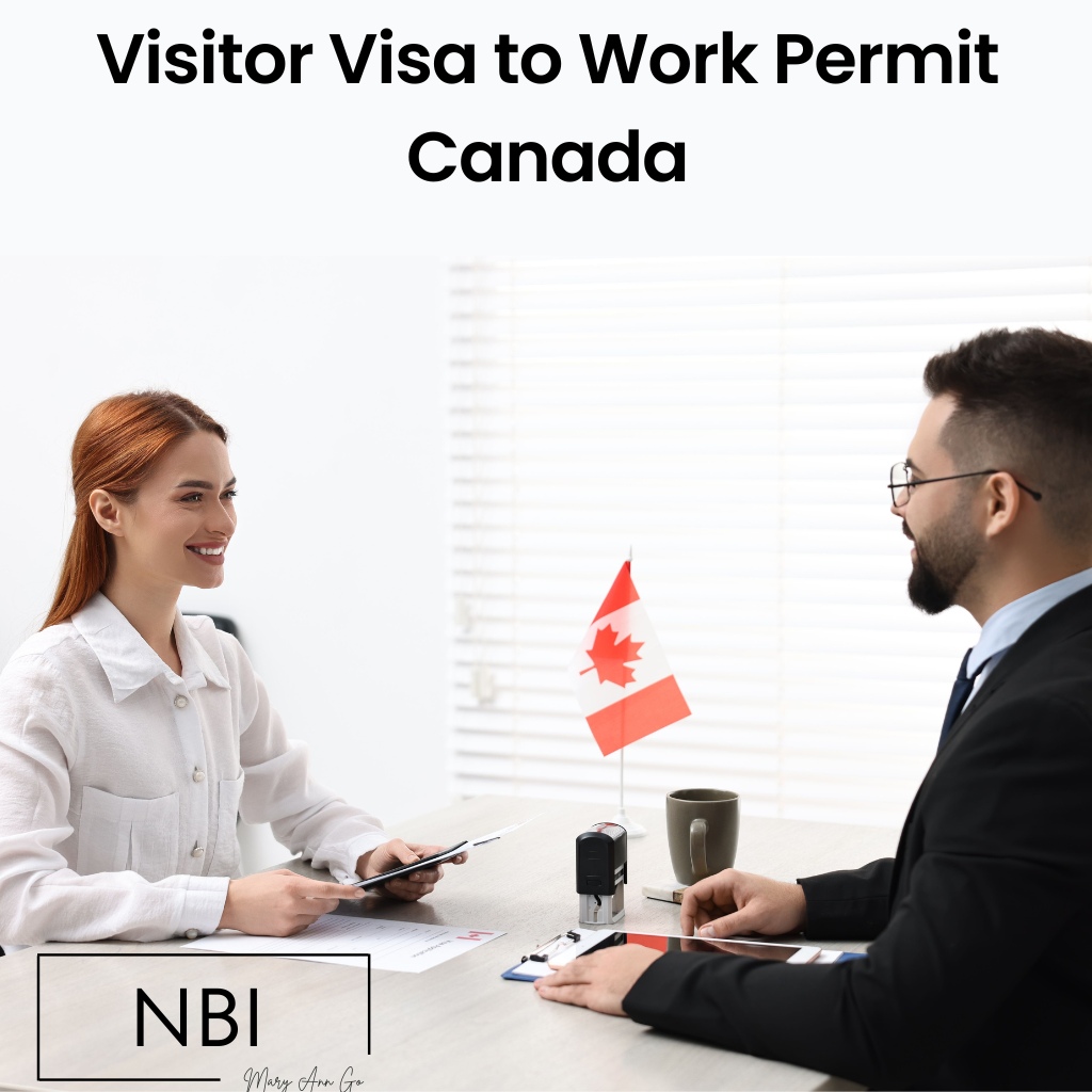 visit visa to work permit canada